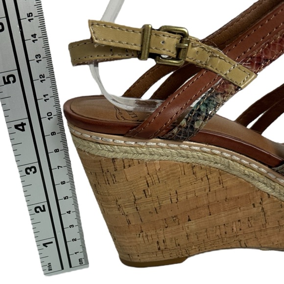 Lucky Brand Keena Platform Wedge Sandals Y2K Slingback Womens Size 9.5 Snake 4" - Picture 10 of 11